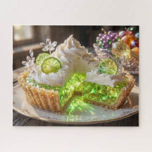 Sparkling Crystal Key Lime Pie Dessert Art Jigsaw Puzzle
