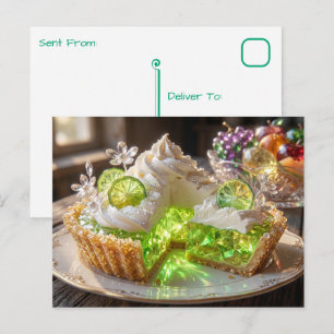 Sparkling Crystal Key Lime Pie Postcard