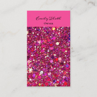 sparkling design of sparkling pink business card