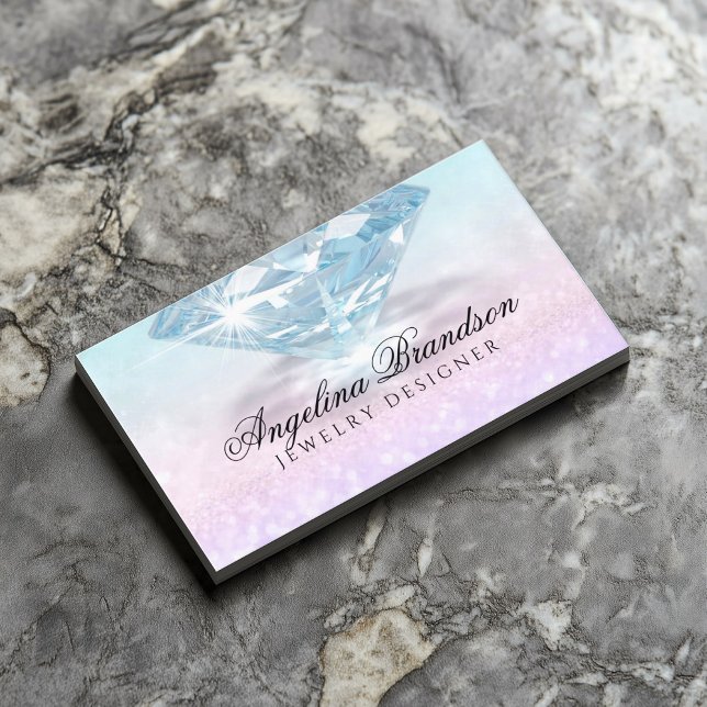 Sparkling Diamond Jeweller Jewellery Designer_3 Business Card (Perfect for business)