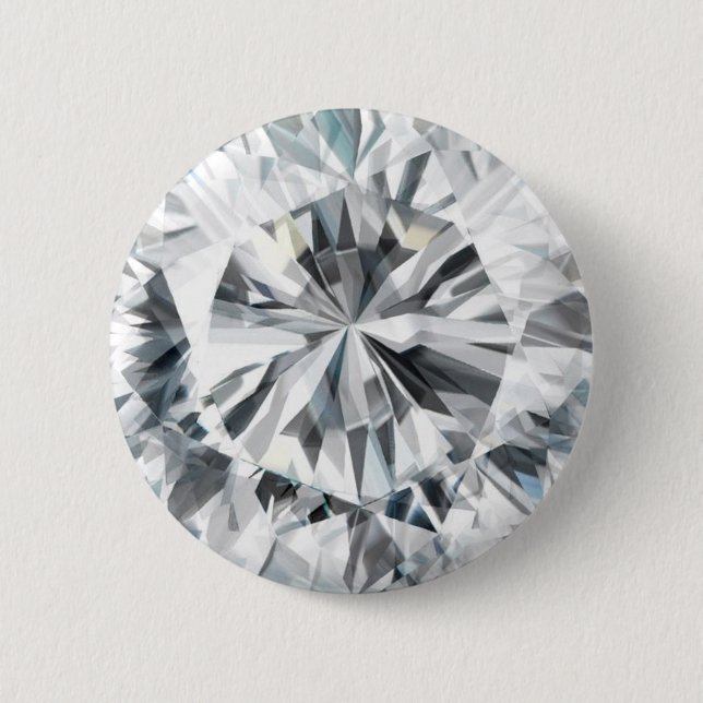 Sparkling Diamond texture April Birthstone 6 Cm Round Badge (Front)