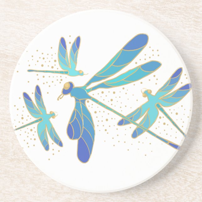 Sparkling Dragonflies Coaster (Front)