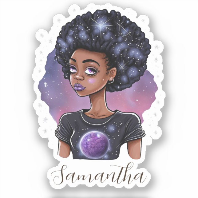 Sparkling Elegant Afro Woman (Front)