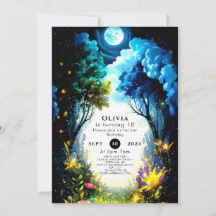 Sparkling Enchantment Woodland Birthday Invitation