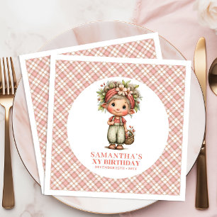 Sparkling Fairy Floral Pastel 7th Birthday Party  Napkin