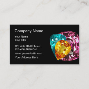 Sparkling Faux Gemstone Jewels Bling Jewellery Business Card