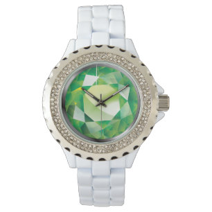 Sparkling Faux-"Peridot" Watch