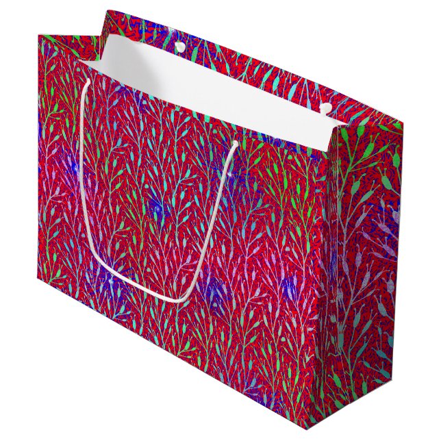 Sparkling Fireworks Party Pattern  Large Gift Bag (Front Angled)