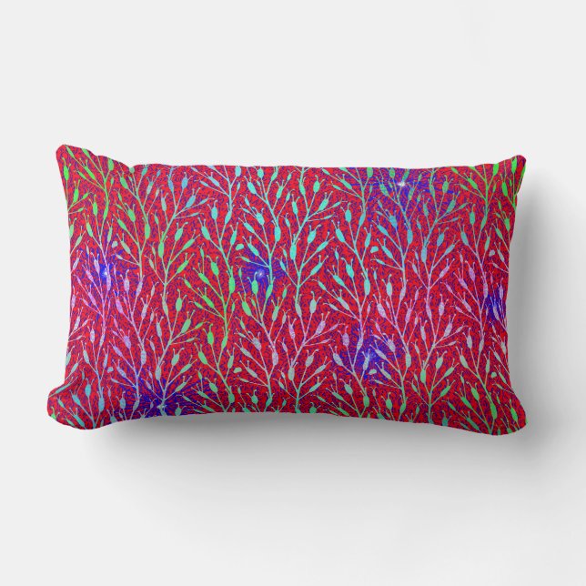Sparkling Fireworks Party Pattern  Lumbar Cushion (Front)