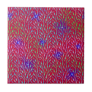 Sparkling Fireworks Party Pattern Tile