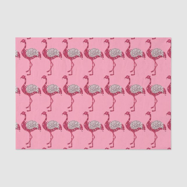 Sparkling Flamingo Tissue Paper (Front)