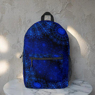 Sparkling flower art in the clear night sky printed backpack
