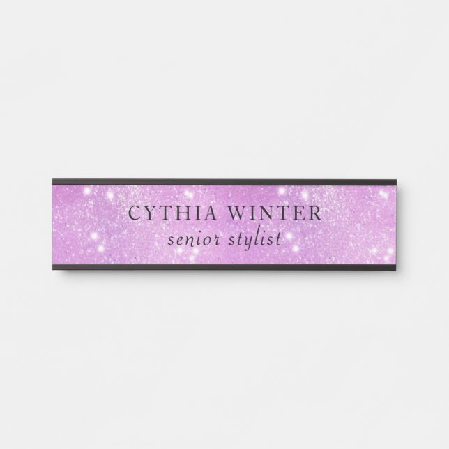 Sparkling Galaxy Stylist Nameplate (Front)