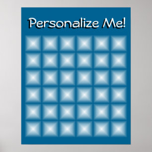 Sparkling Gem Tiles Choose Your Custom Colour Poster