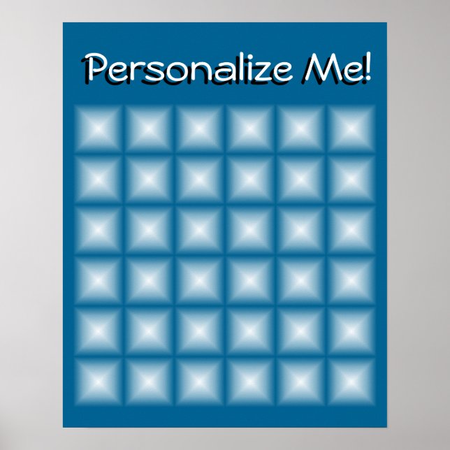 Sparkling Gem Tiles Choose Your Custom Colour Poster (Front)