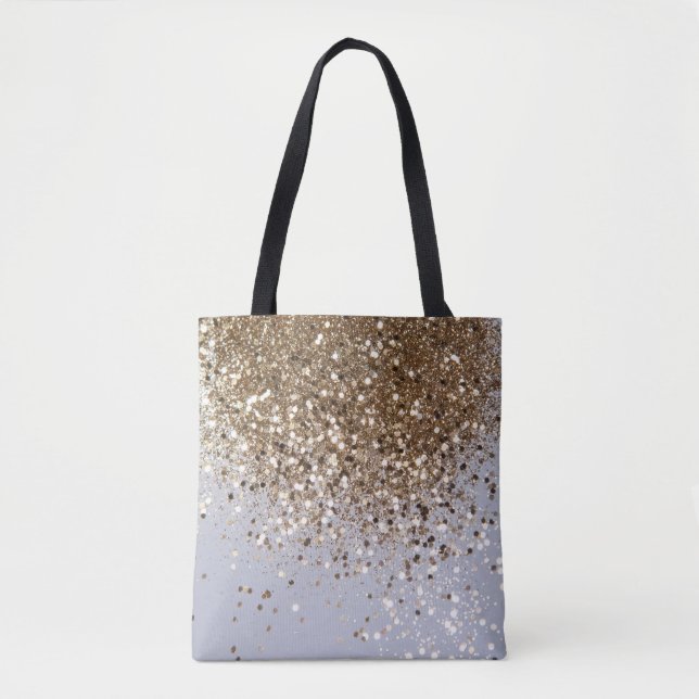 Sparkling Glam Gold Glitter Glam #1 Tote Bag (Front)