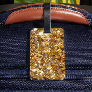 Sparkling glass pendants luggage tag