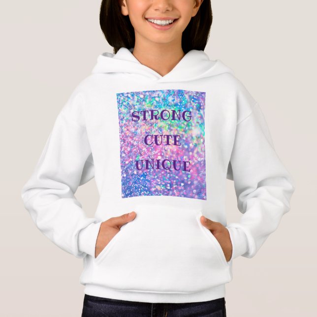 Sparkling Glitter Colourful Modern Trendy Girly  (Front)