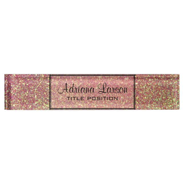 Sparkling Glitter Pattern Nameplate (Front)