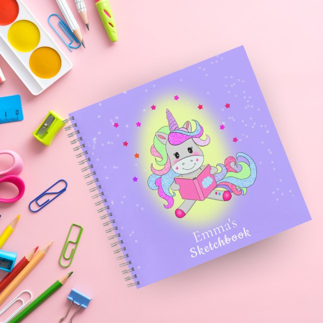 Sparkling Glitter Unicorn Reading Her Book  (Creator Uploaded)