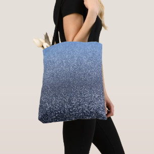 Sparkling Gold Marble Dark Navy Abstract  Tote Bag