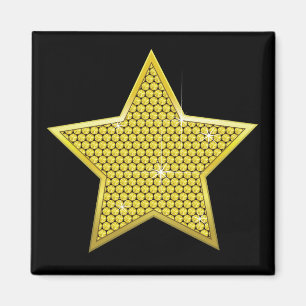 Sparkling Gold Star Magnet