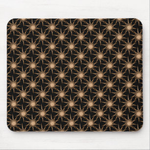 Sparkling Gold Swirling Suns Mousepad
