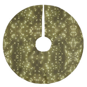 Sparkling Golden Lights Tree Skirt