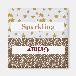 sparkling/grimy splatter/stars2 Inch Square Magnet