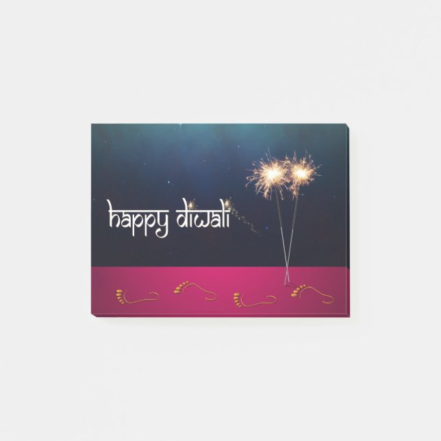 Sparkling Happy Diwali - Post-it® Notes (Front)