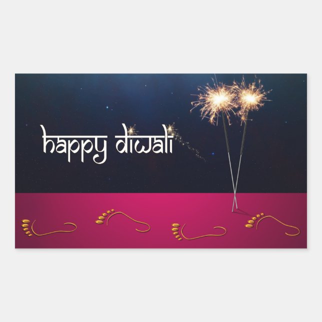 Sparkling Happy Diwali - Sticker (Front)