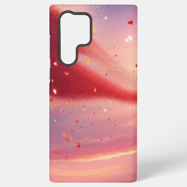 Sparkling Heart and Sunset Phone Case (Back)