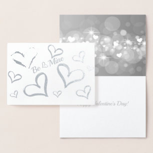 Sparkling Hearts Valentine Foil Card