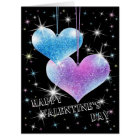Sparkling Hearts Valentine's Day Greeting Card