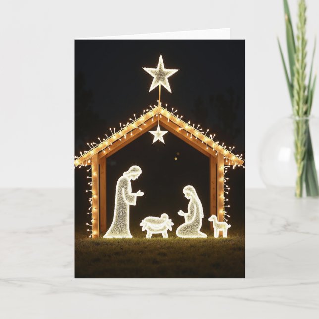 Sparkling Holy Night Card (Front)