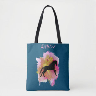 SPARKLING HORSE TOTE BAG PERSONALIZED.