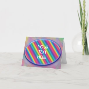 Sparkling Iridescent Rainbow Coloured Blank Invitation