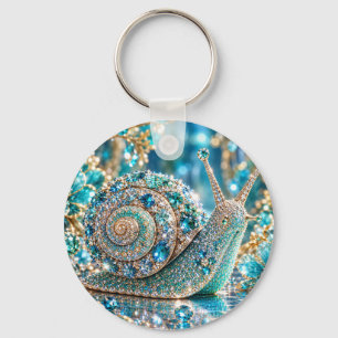 Sparkling Jewel Snail Key Ring