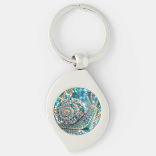 Sparkling Jewel Snail Key Ring