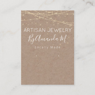Sparkling Kraft Handmade Jewellery Earring Display Business Card