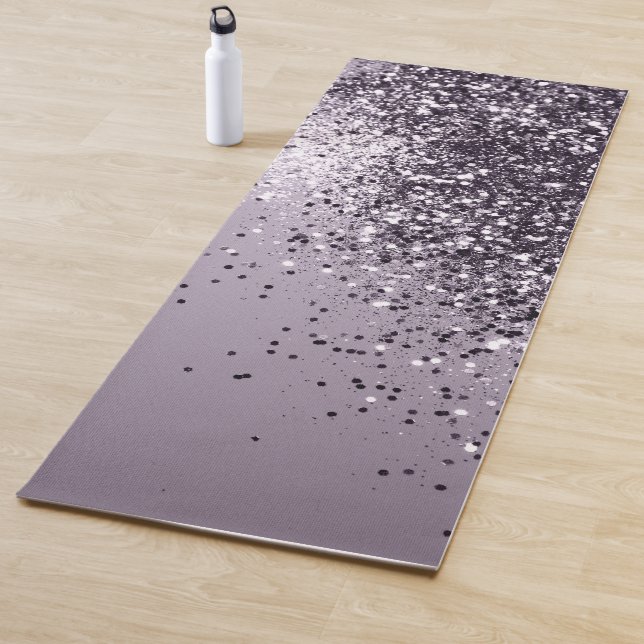Sparkling Lavender Lady Glitter #1 Yoga Mat (In Situ)