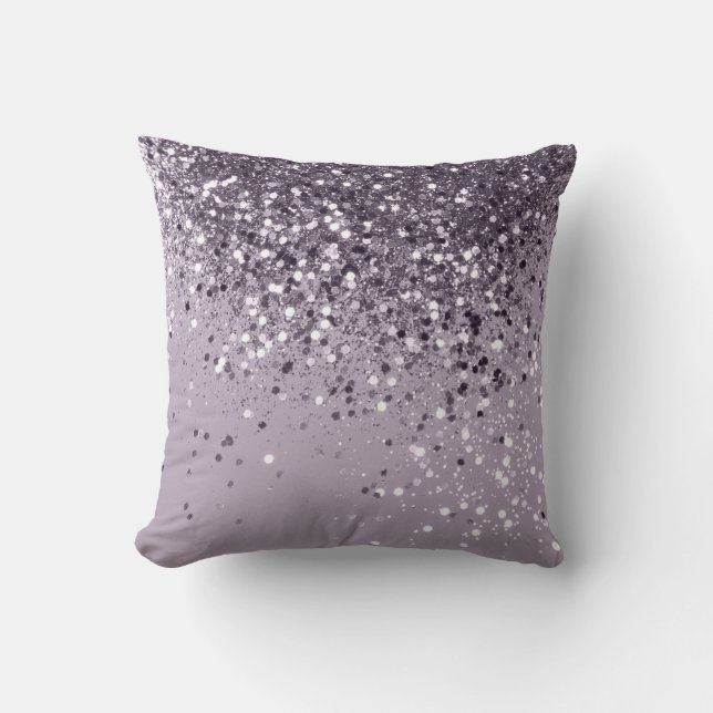 Sparkling Lavender Lady Glitter #2 #shiny #decor Cushion (Front)