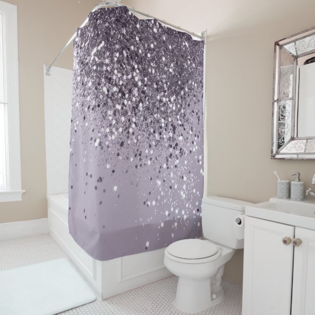 Sparkling Lavender Lady Glitter #2 #shiny #decor Shower Curtain (In Situ)
