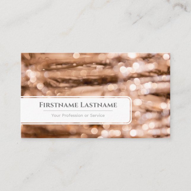 Sparkling lights bokeh professional Event Managers Business Card (Front)