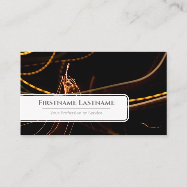 Sparkling lights bokeh professional Event Managers Business Card (Front)