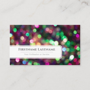 Sparkling lights bokeh professional Event Managers Business Card
