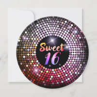 Sparkling Lights Modern Chic Sweet 16 Party