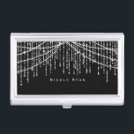 Sparkling Lights on Black Business Card Holder<br><div class="desc">Sparkling Lights on Black Business Card Holder. Customise with any text or leave it blank.</div>