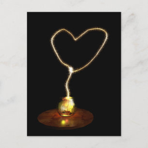sparkling love postcard