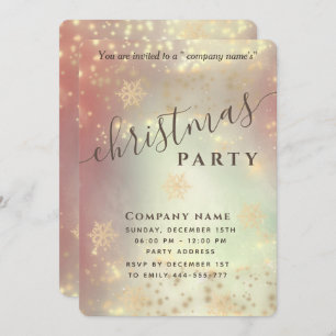 Sparkling  luxury corporate Christmas party Invita Invitation